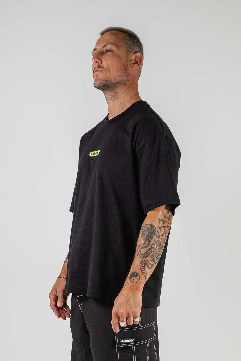 Green Pill Box Tee Black