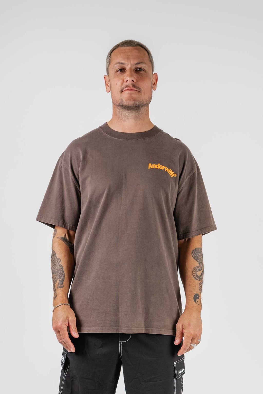 Swoop Oversized Tee Brown