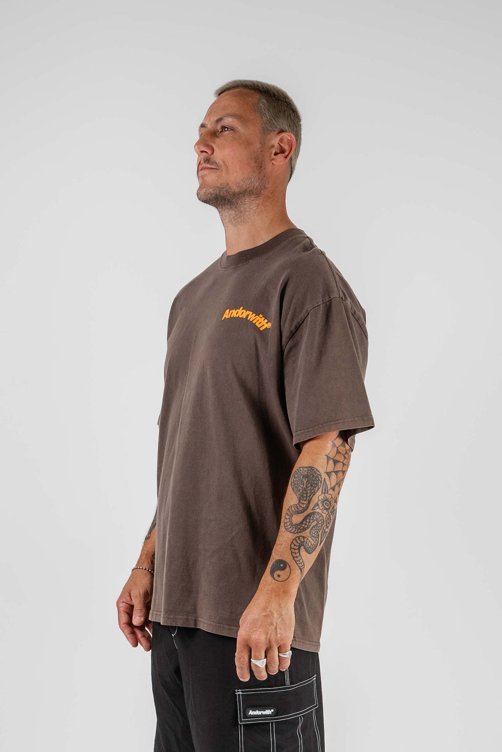 Swoop Oversized Tee Brown