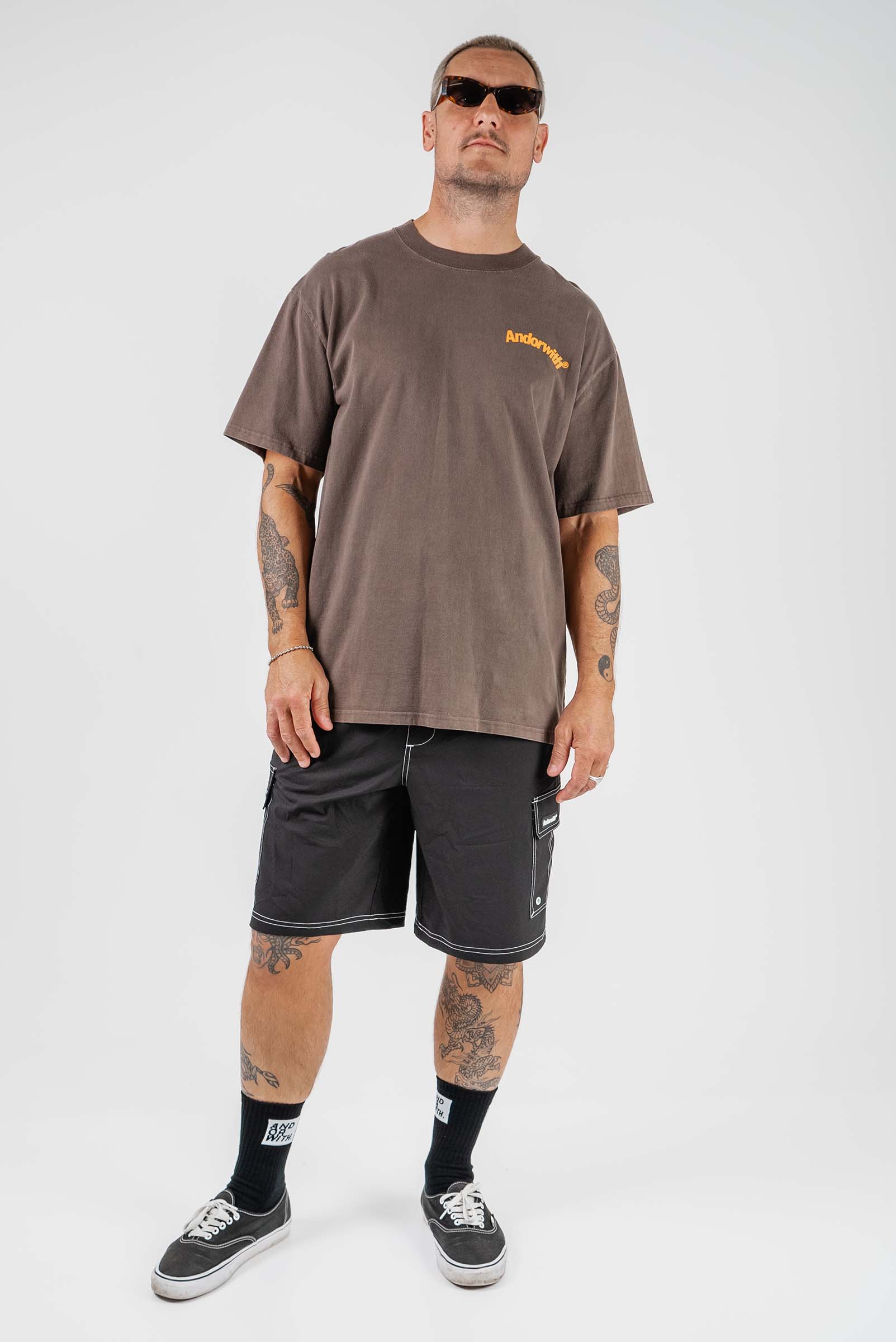 Swoop Oversized Tee Brown