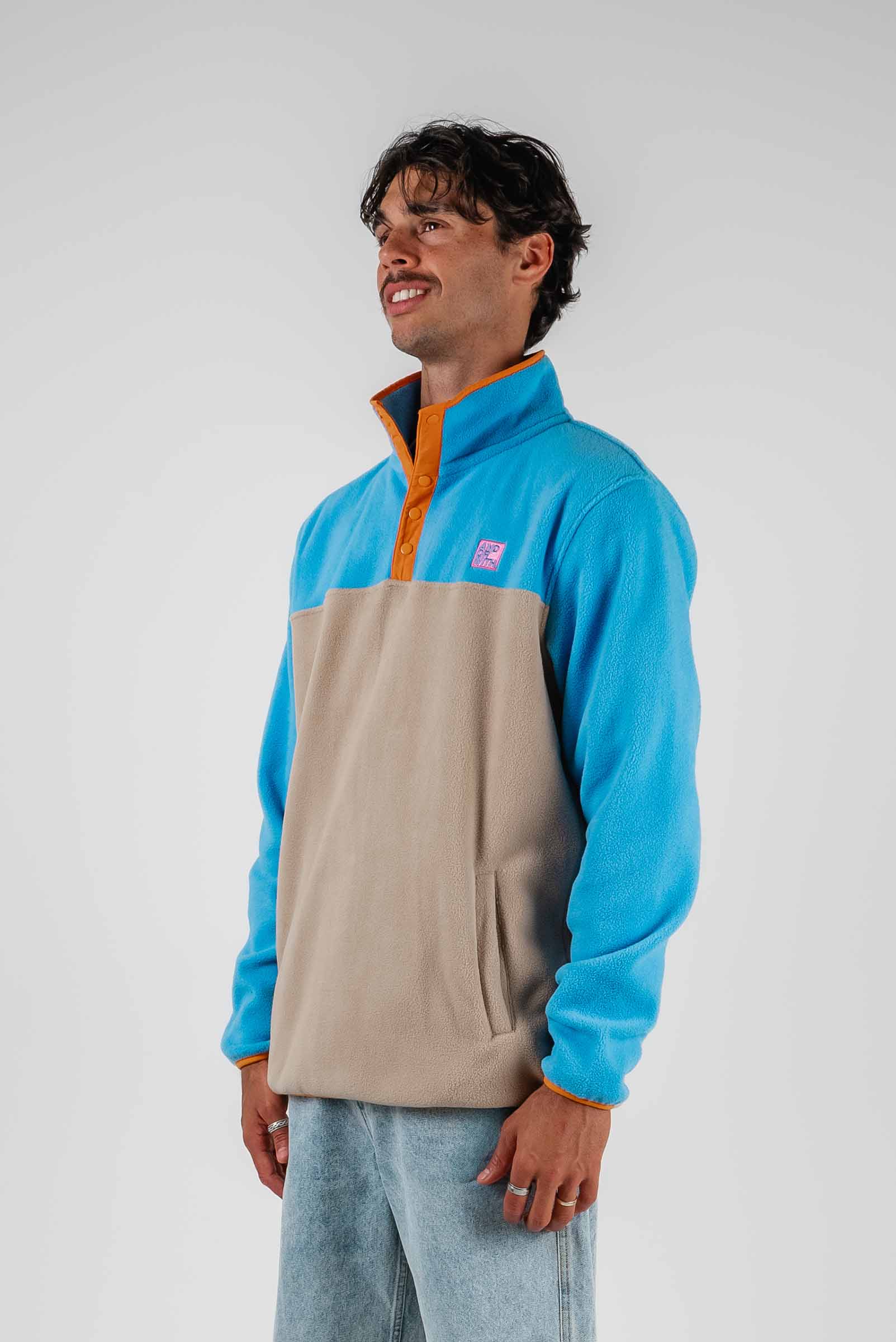 Campfire 1/4 Snap Polar Fleece Pullover Blue