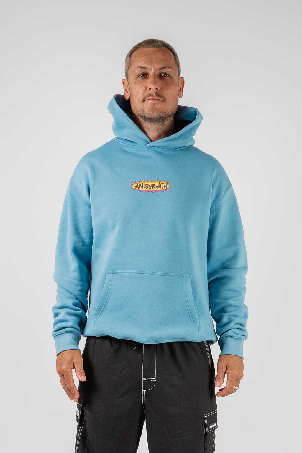 On Fire Hoodie Baby Blue
