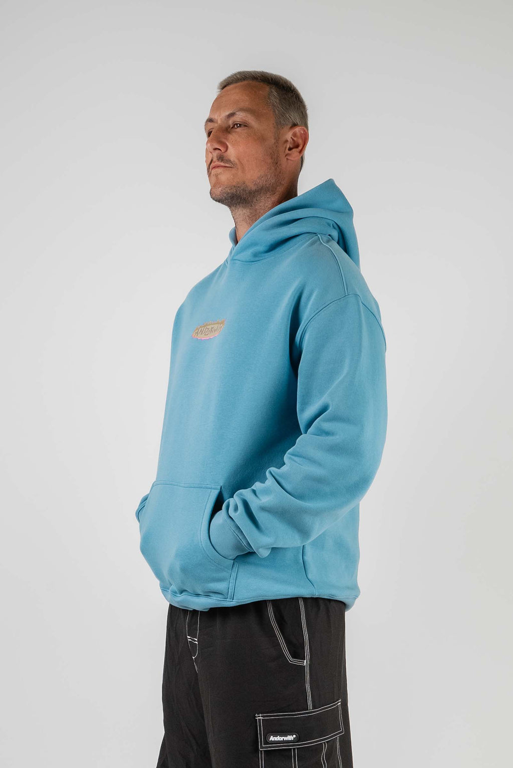 On Fire Hoodie Baby Blue