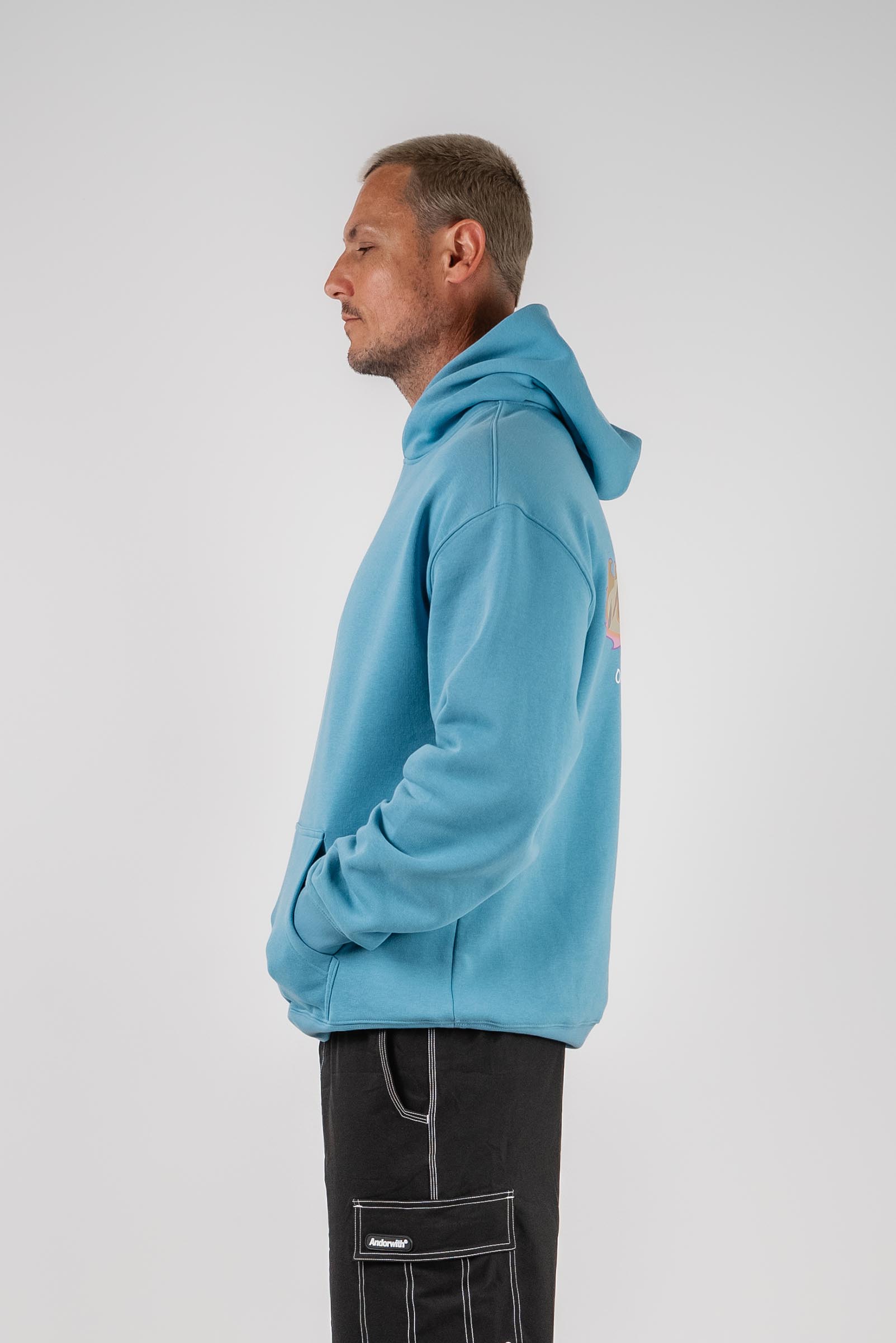On Fire Hoodie Baby Blue