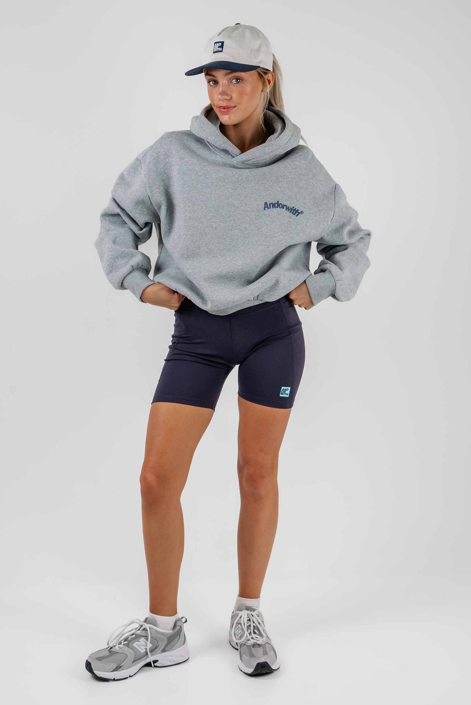 Swoop Box Fit Hoodie Grey Marle