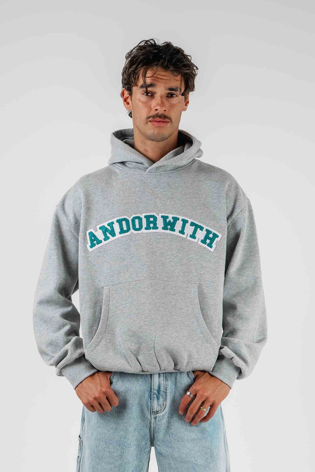 Team Box Fit Hoodie Grey