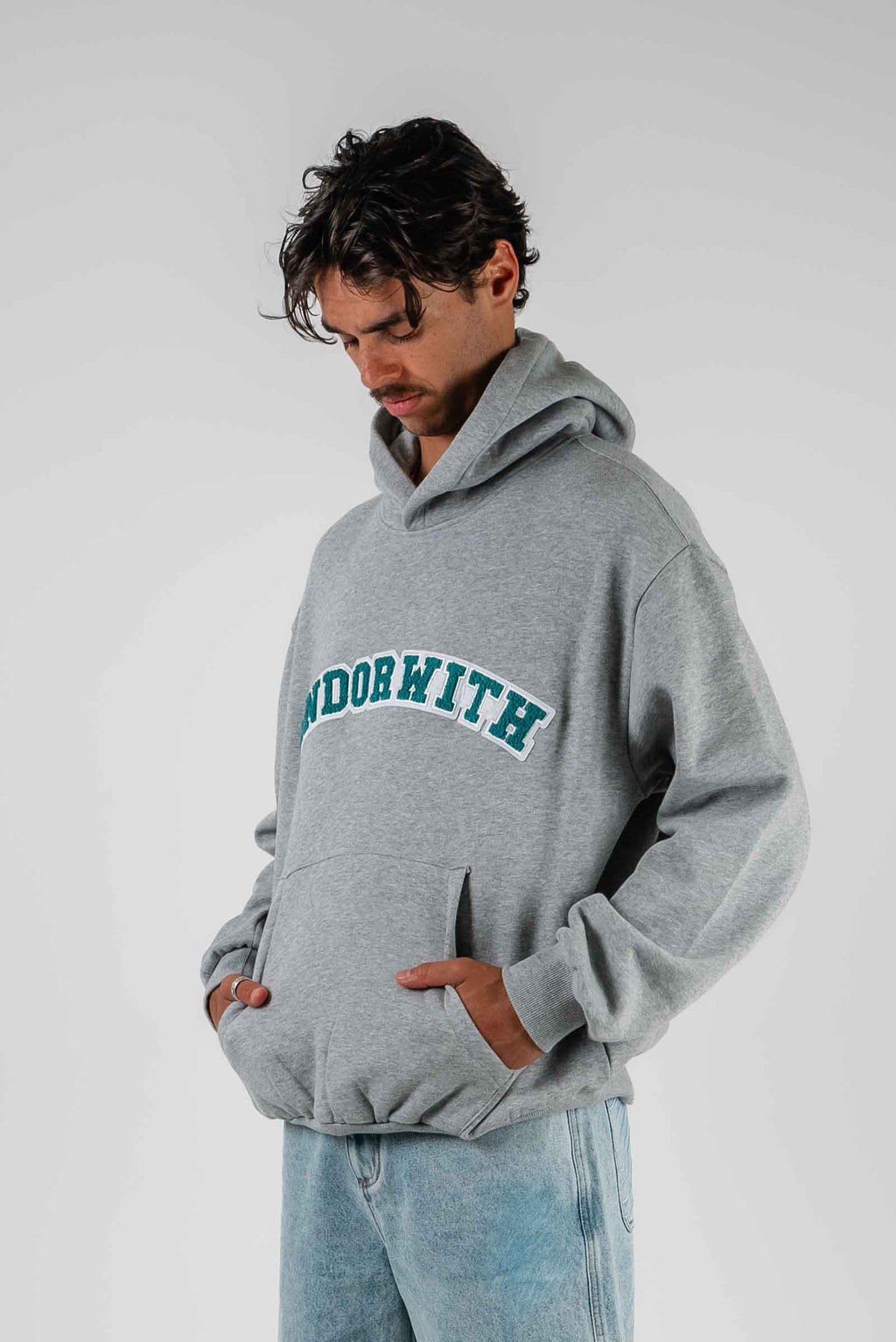 Team Box Fit Hoodie Grey