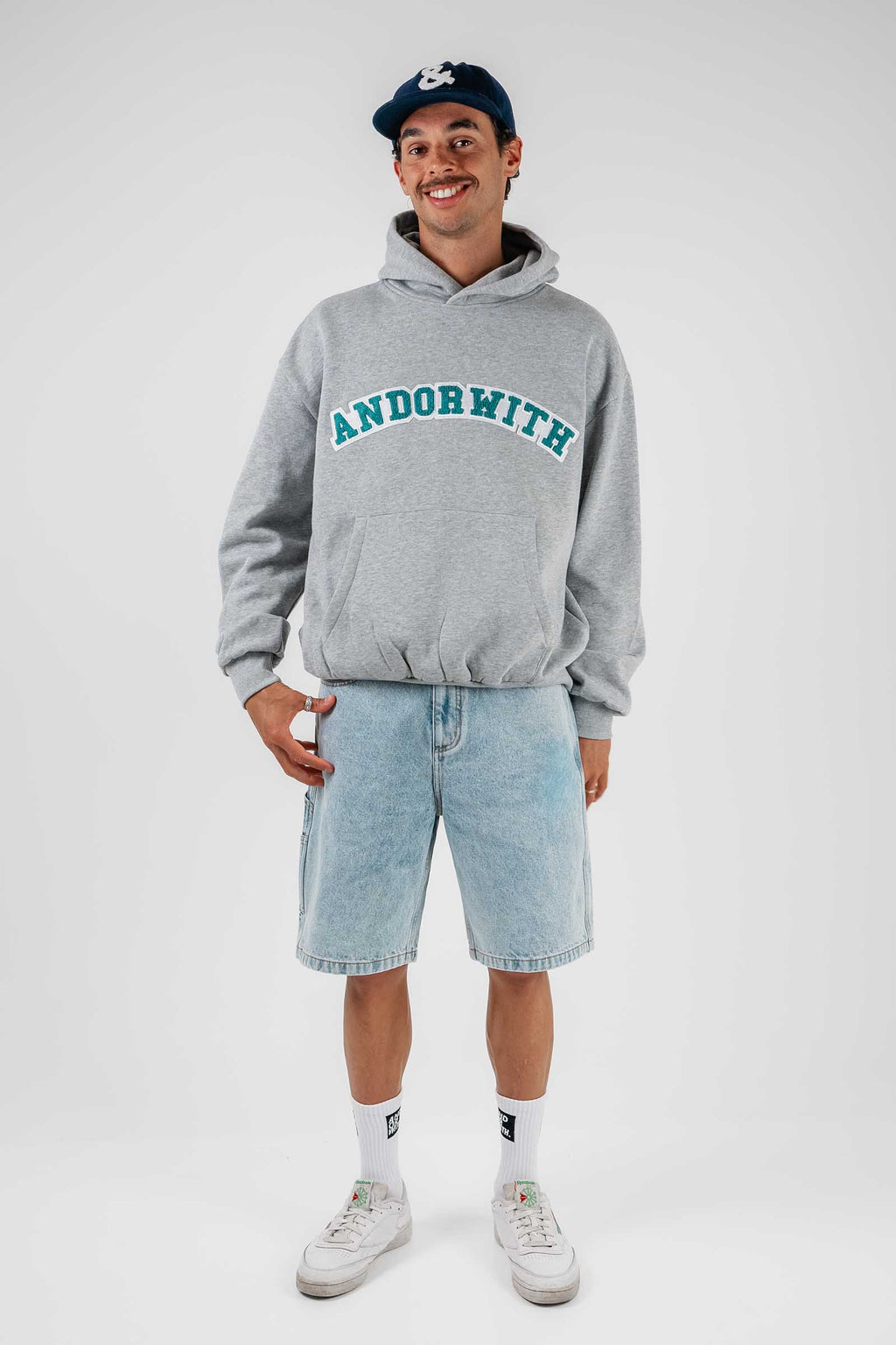 Team Box Fit Hoodie Grey