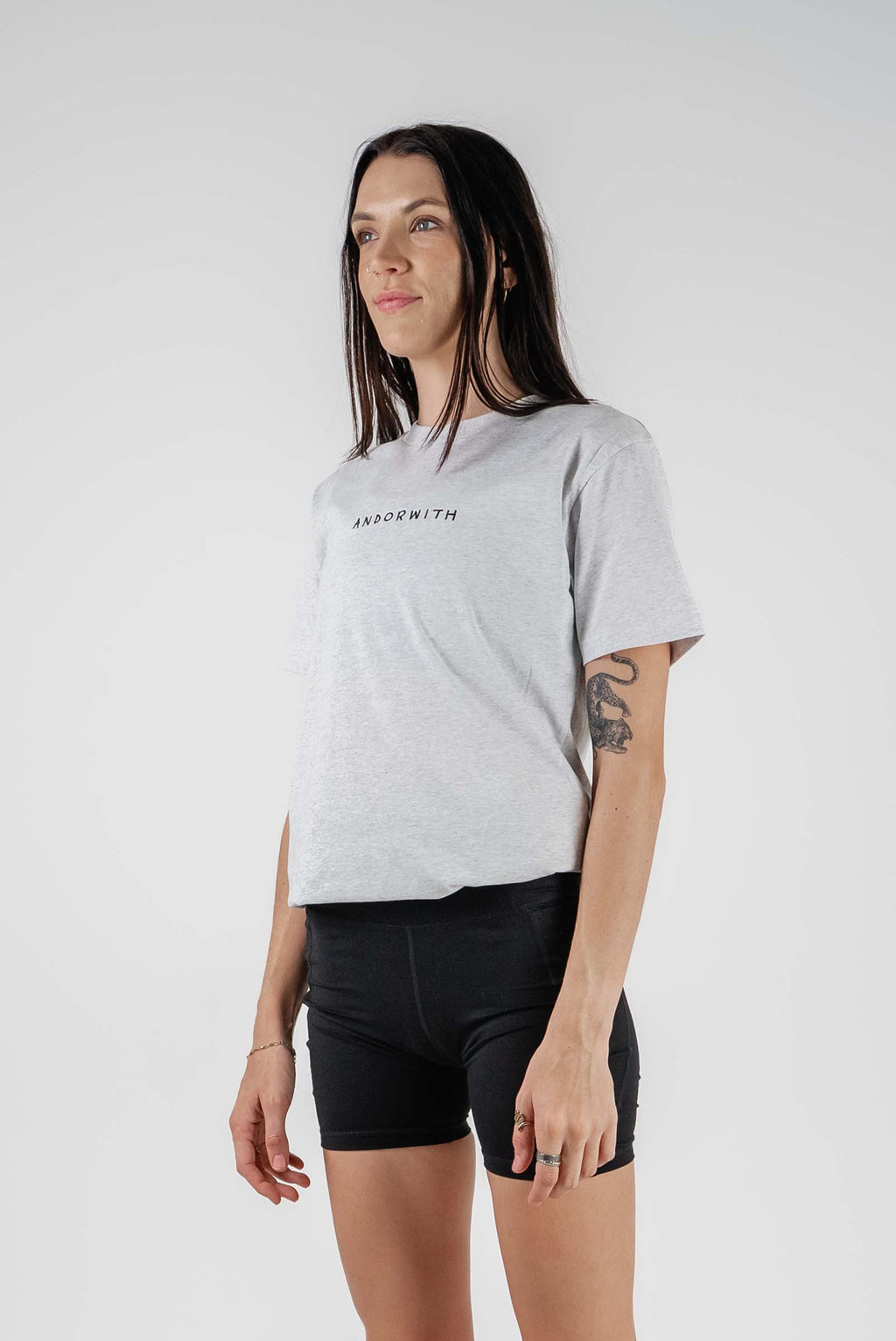 Family Tee White Marle