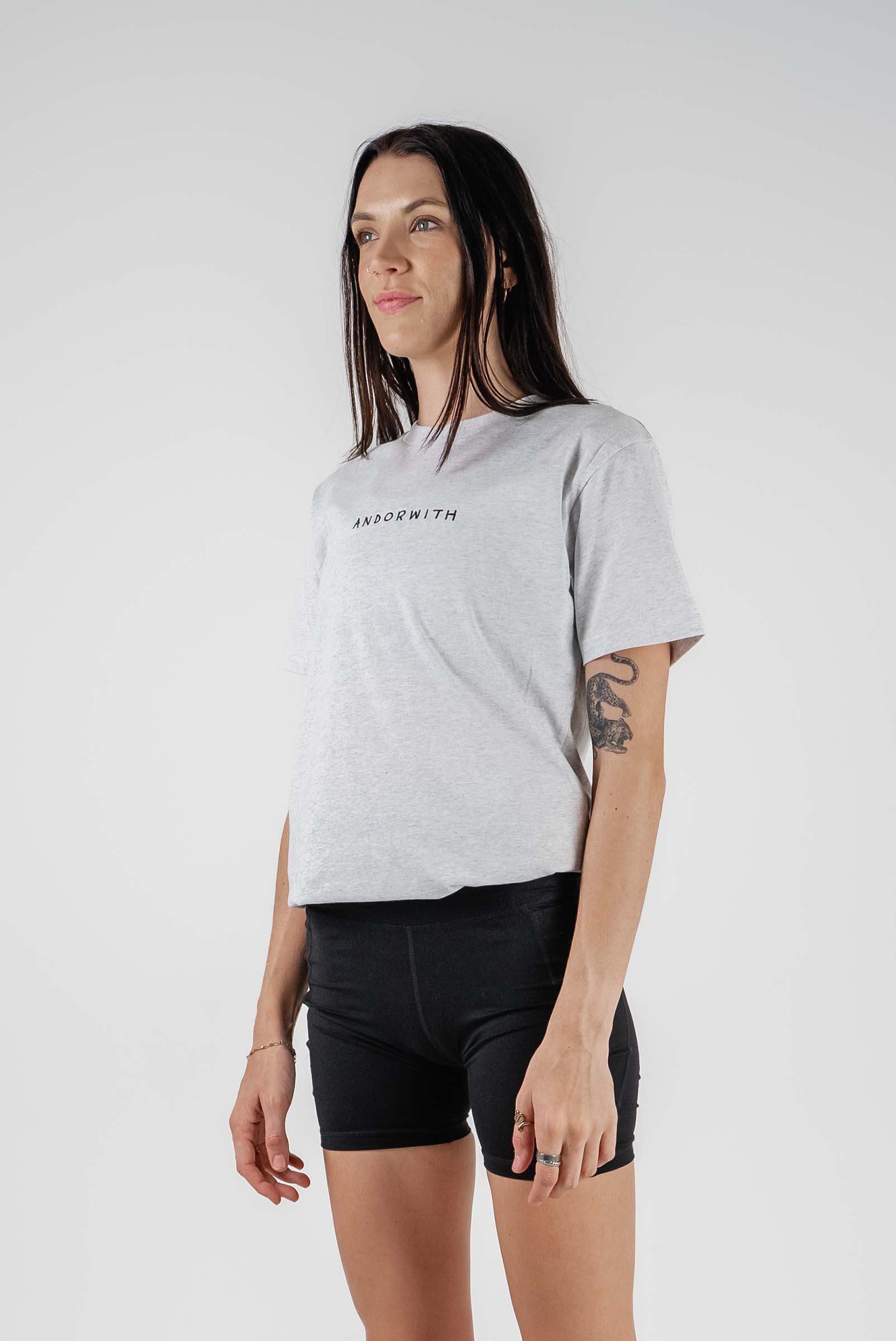 Family Tee White Marle