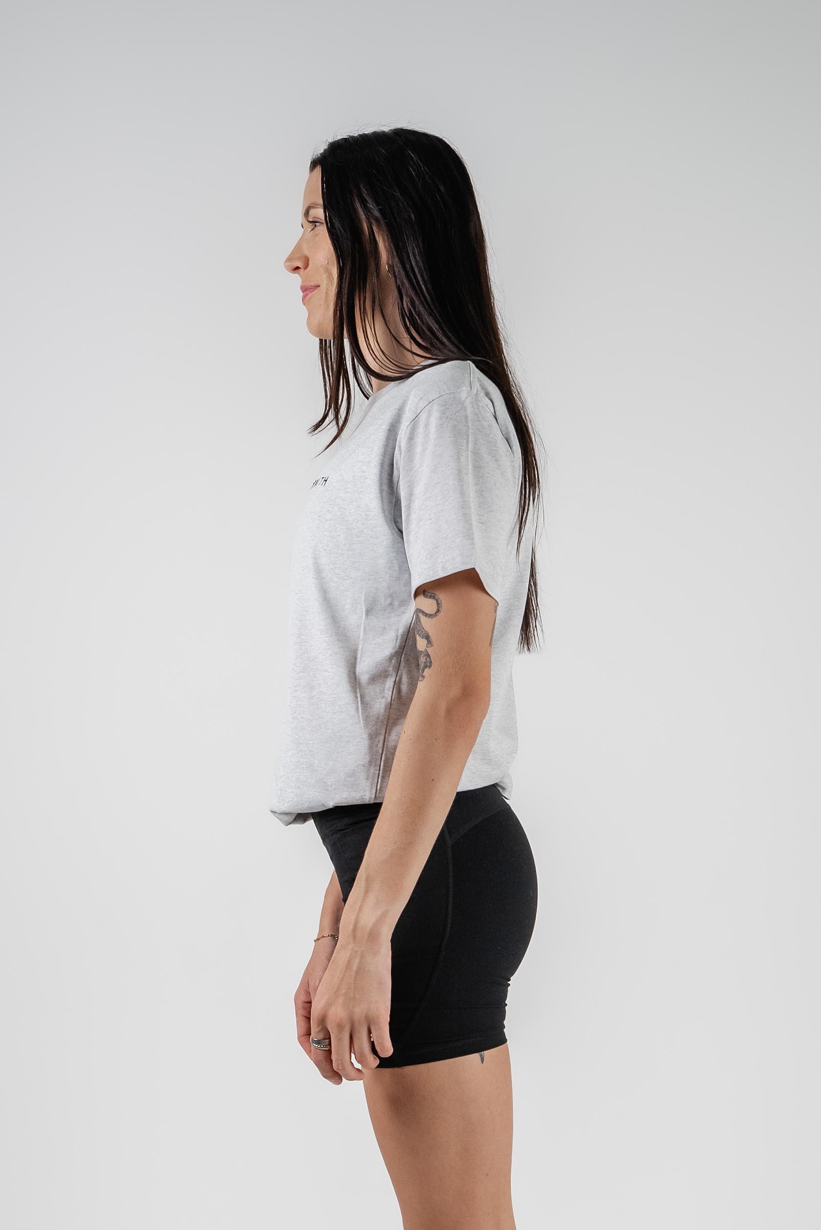 Family Tee White Marle