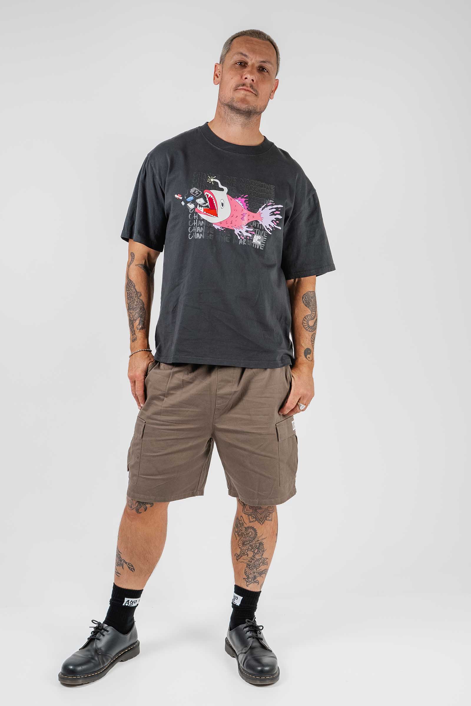 Change The Narrative Box Tee Black