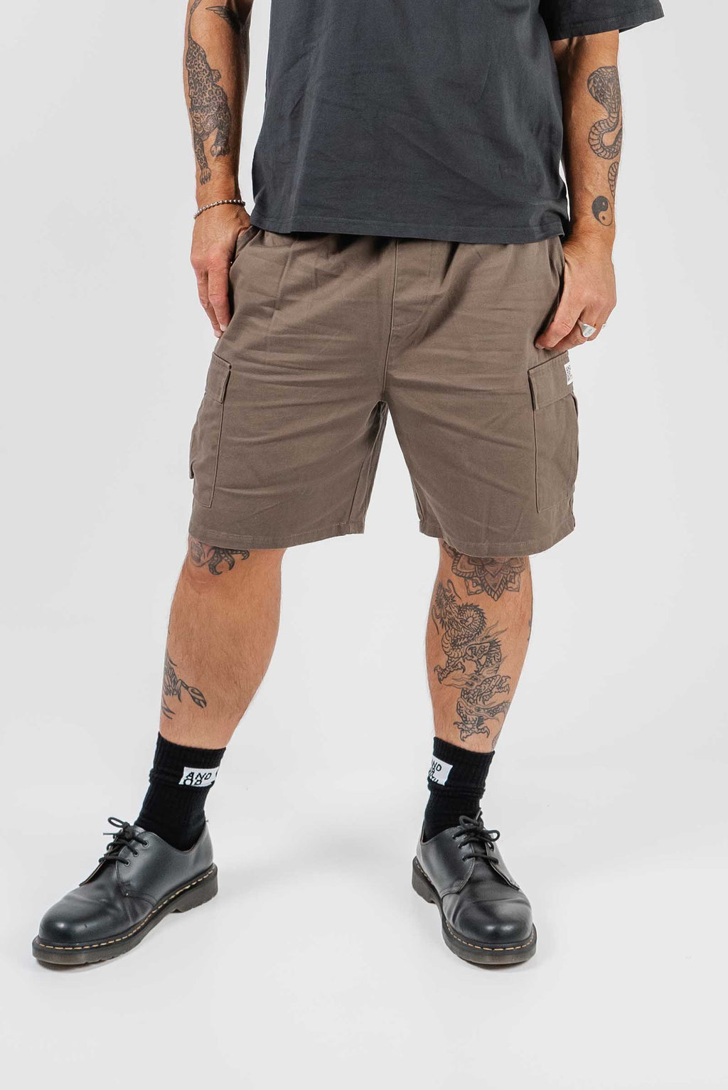 Logo Cargo Shorts Brown