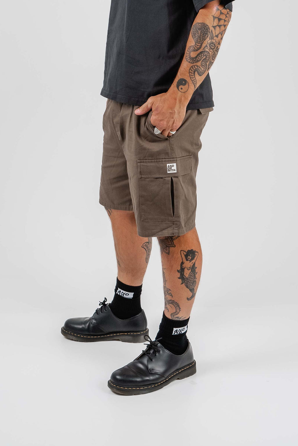 Logo Cargo Shorts Brown