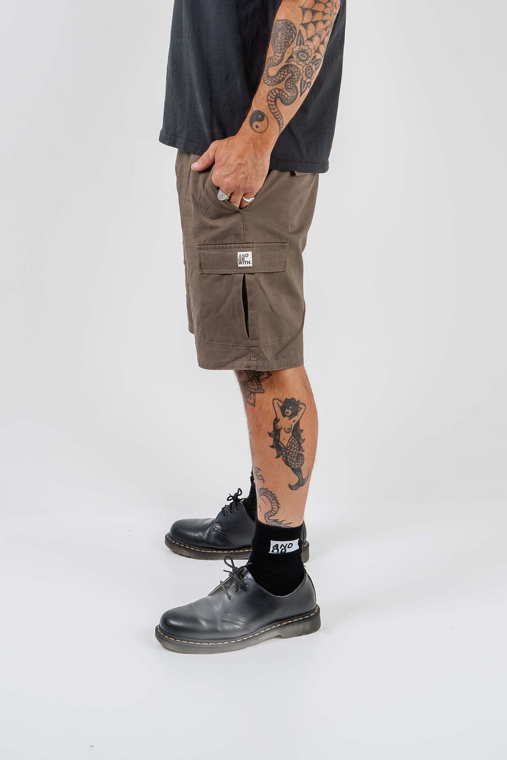 Logo Cargo Shorts Brown