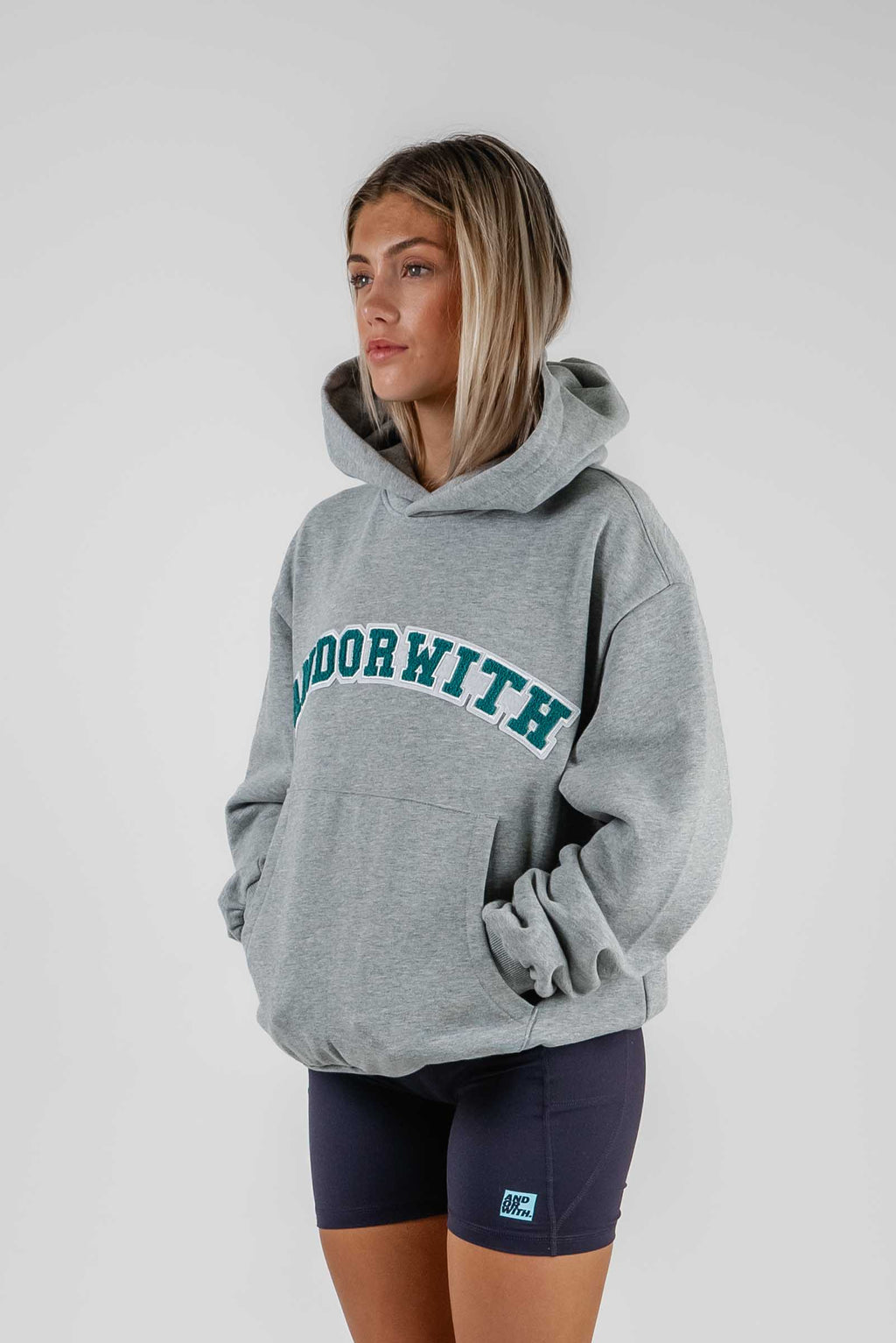 Team Box Fit Hoodie Grey