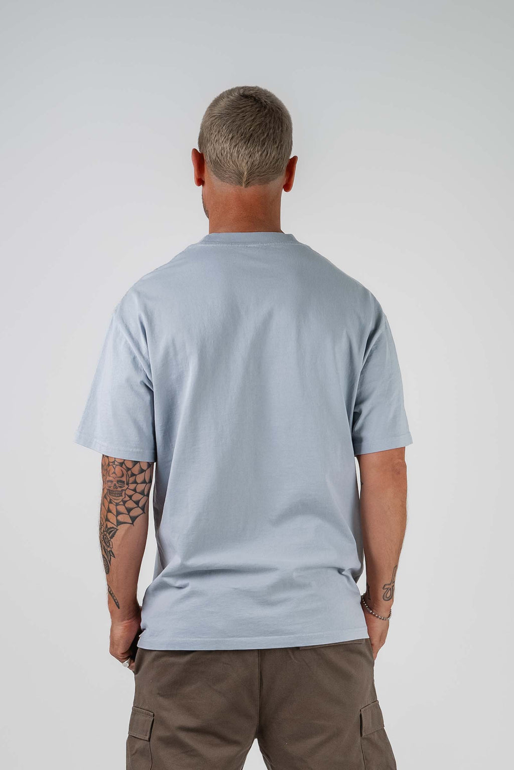 Trippy Flower Oversized Tee Light Blue