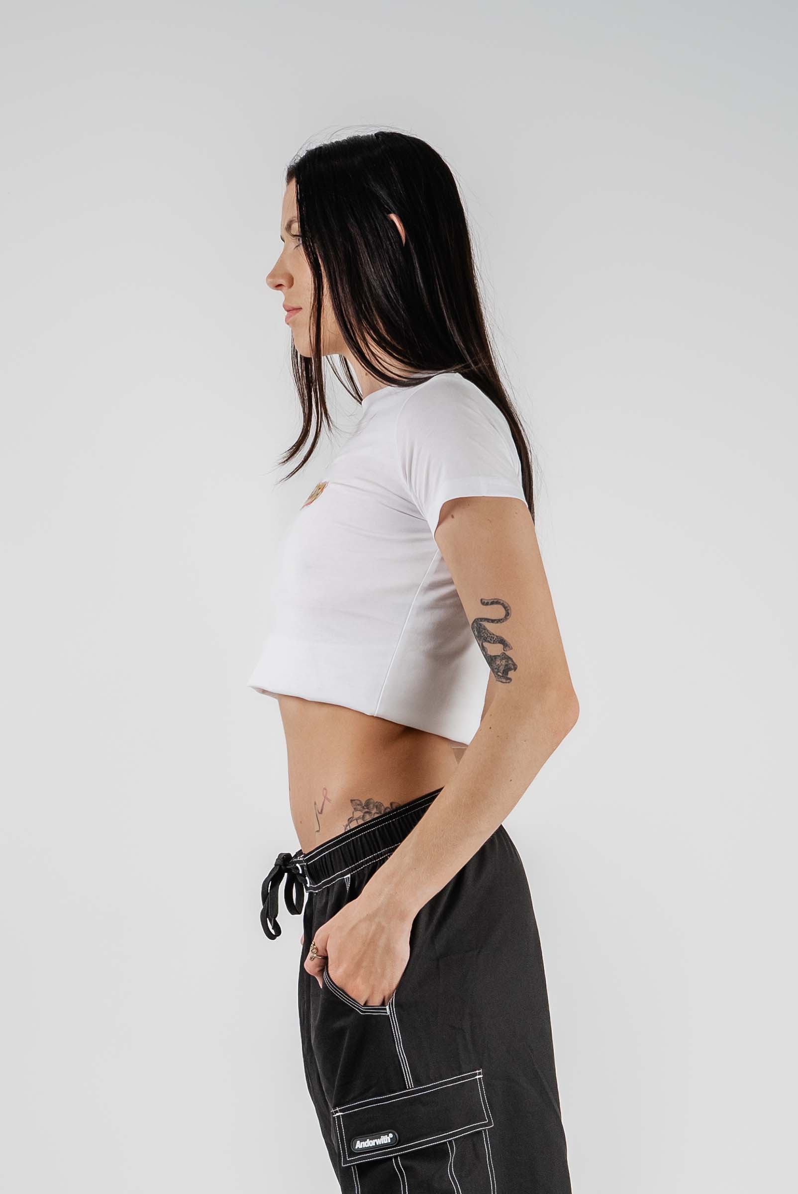 On Fire Baby Fit Tee White