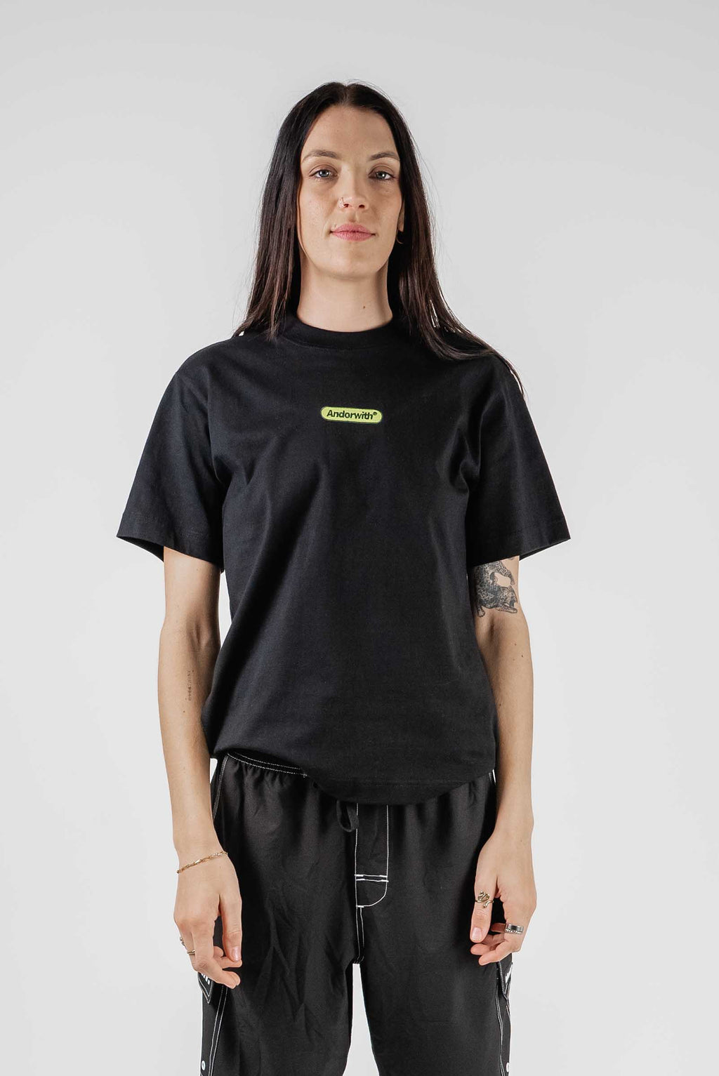 Green Pill Box Tee Black