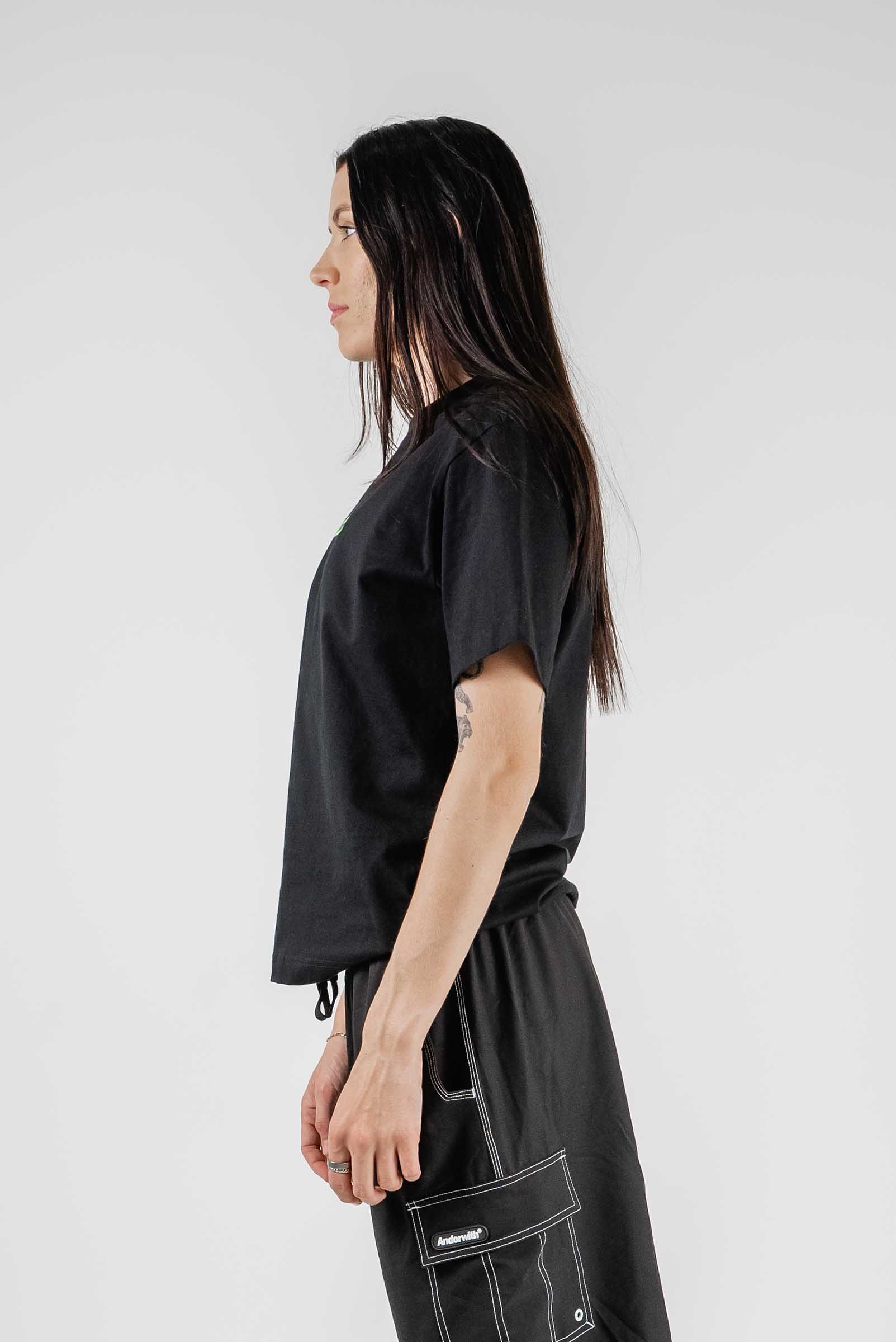 Green Pill Box Tee Black