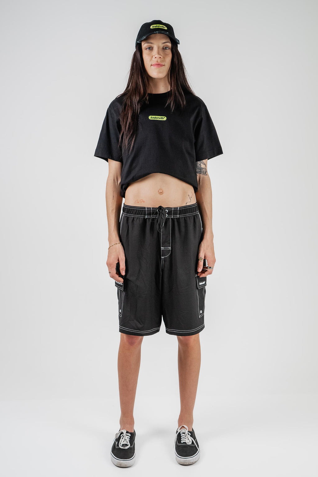 Green Pill Box Tee Black