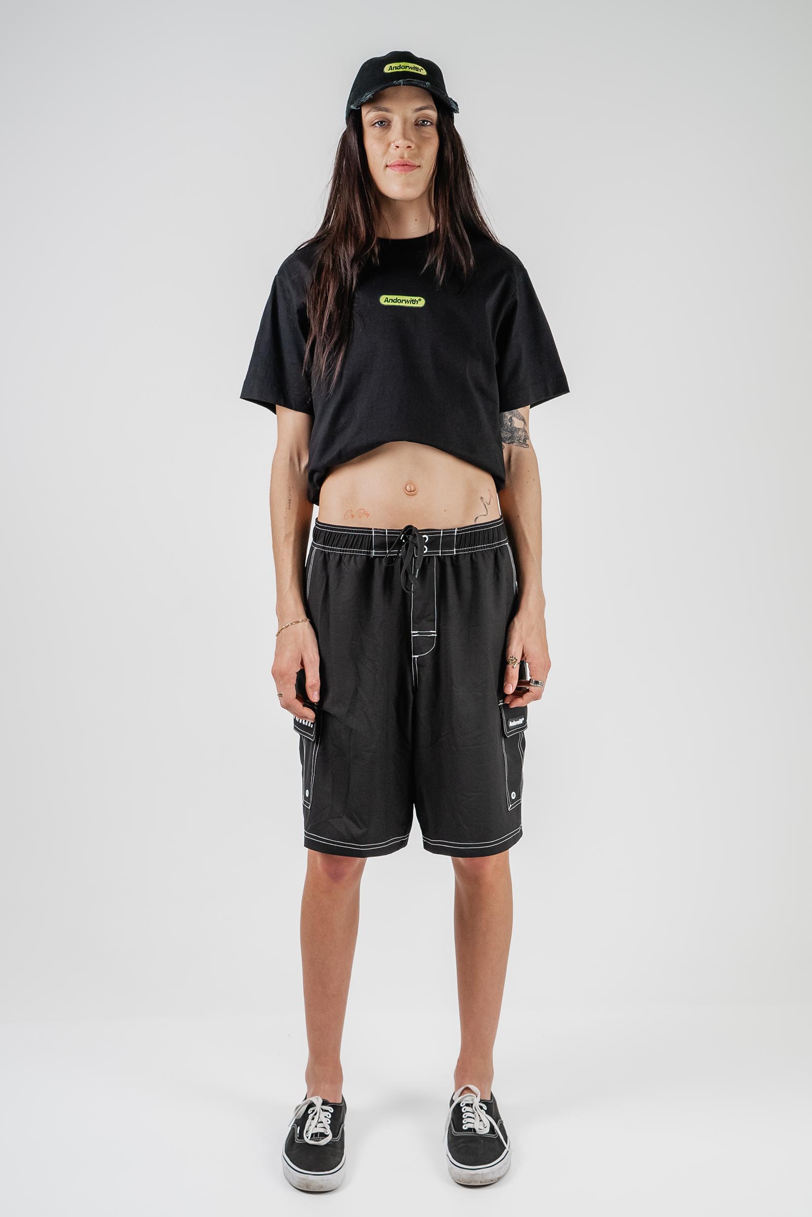 Green Pill Box Tee Black