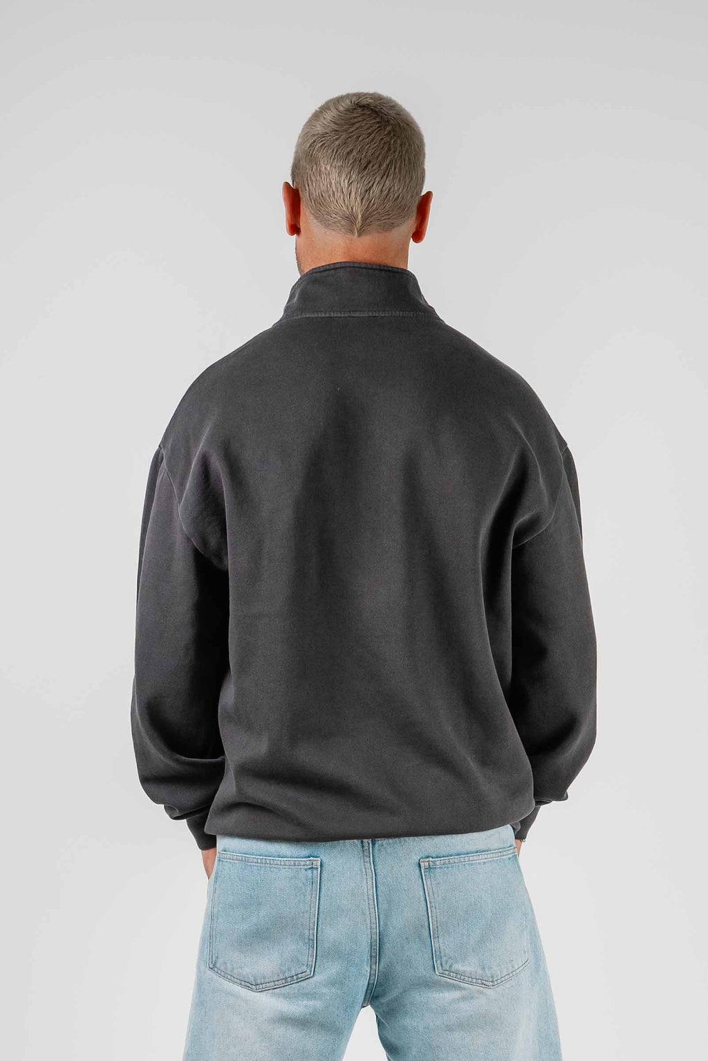 Shield 1/4 Zip Fleece Pullover Faded Black