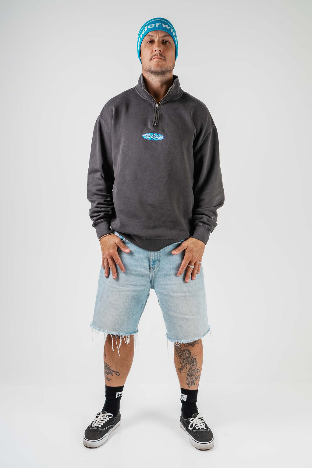 Shield 1/4 Zip Fleece Pullover Faded Black