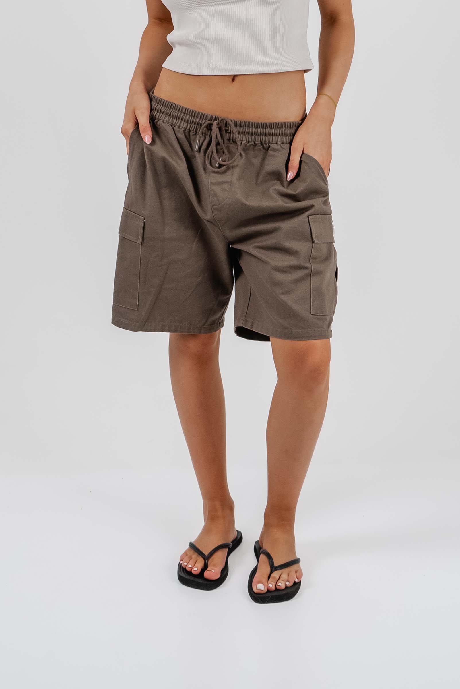 Logo Cargo Shorts Brown