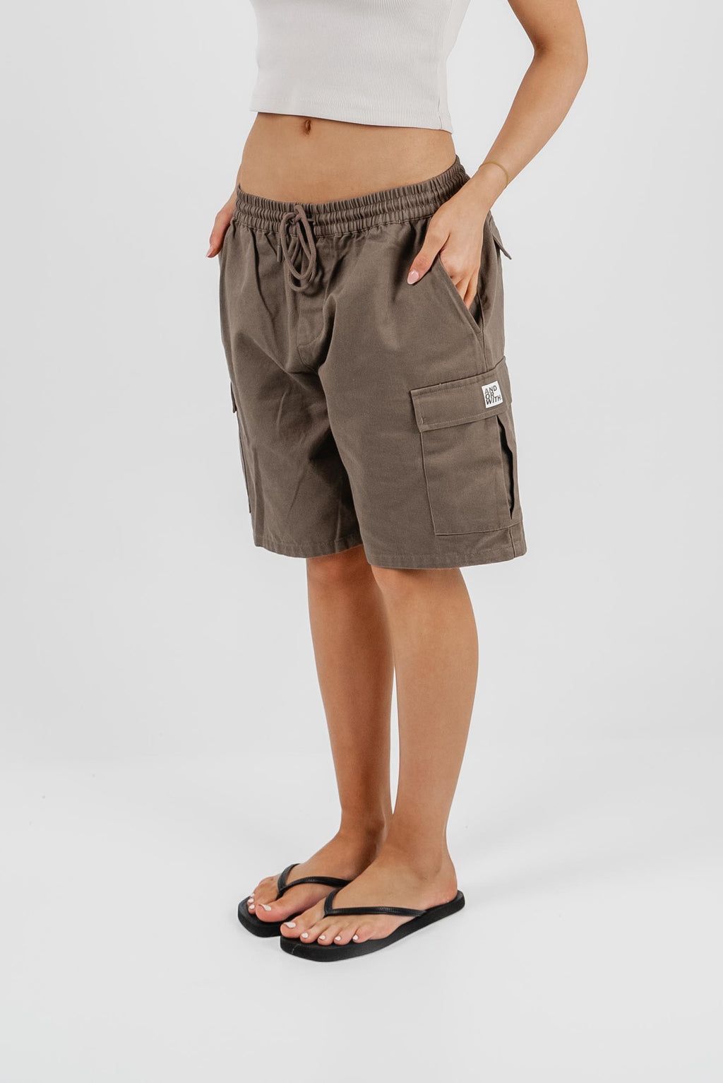 Logo Cargo Shorts Brown