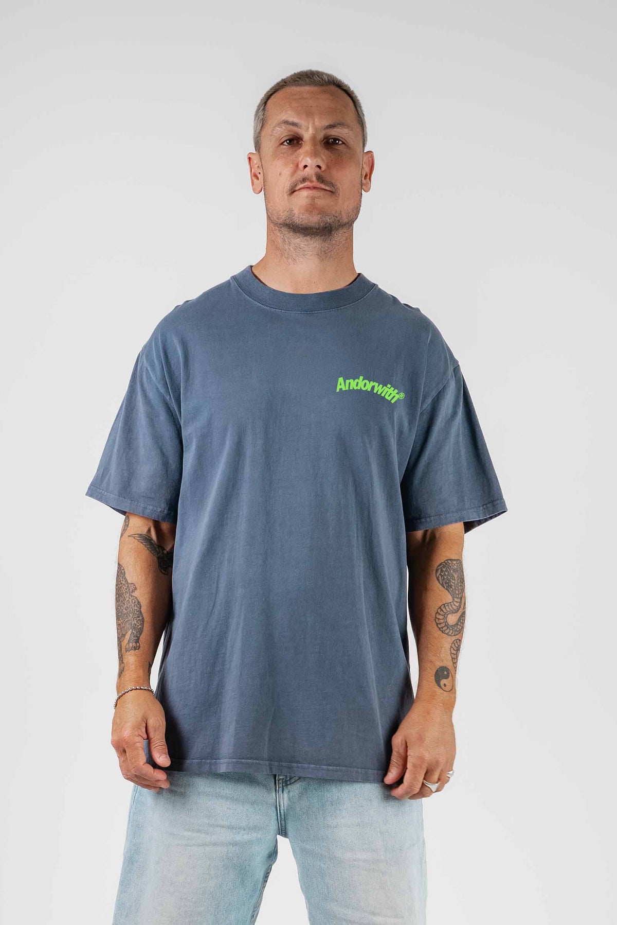 Swoop Oversized Tee Blue
