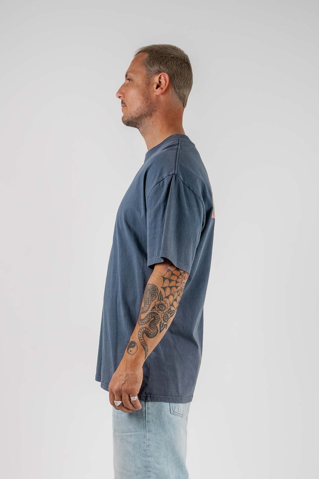 On Fire Oversized Tee Blue