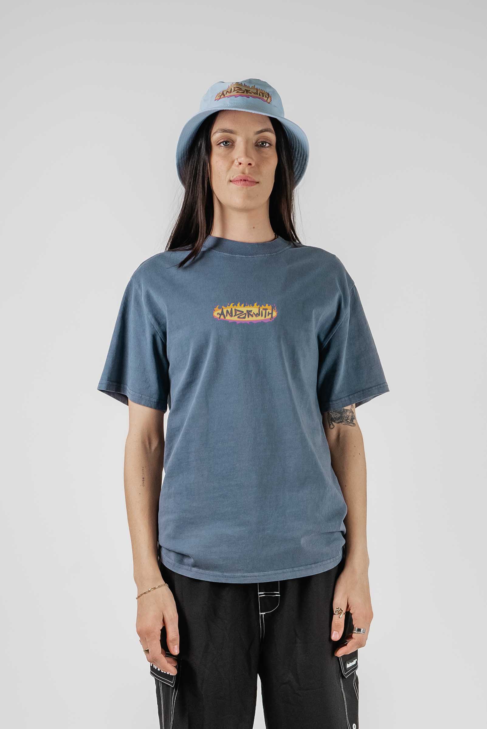 On Fire Oversized Tee Blue