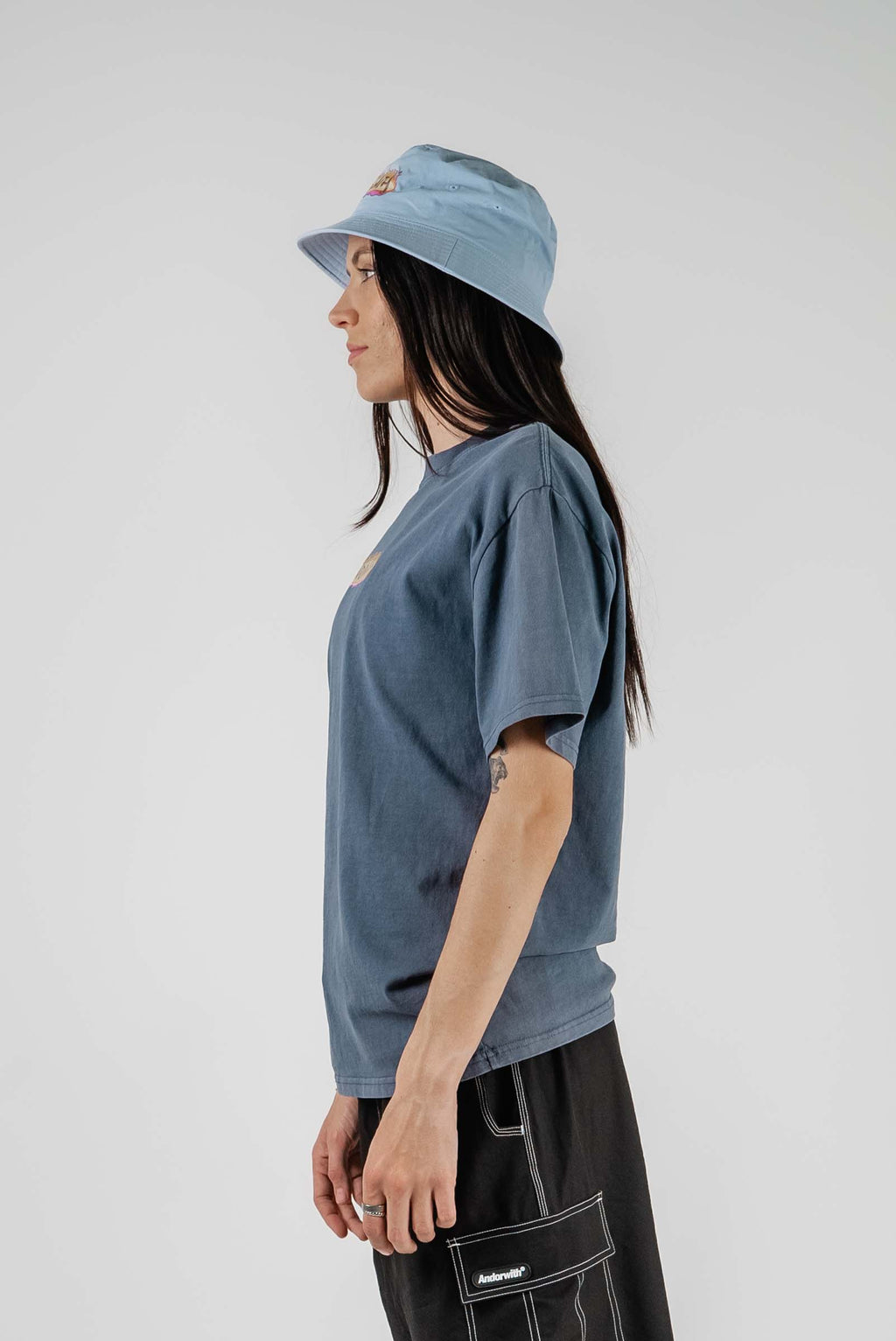On Fire Oversized Tee Blue