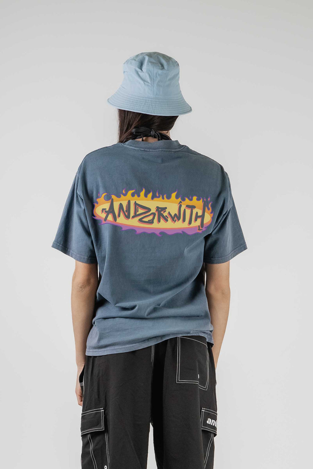 On Fire Oversized Tee Blue