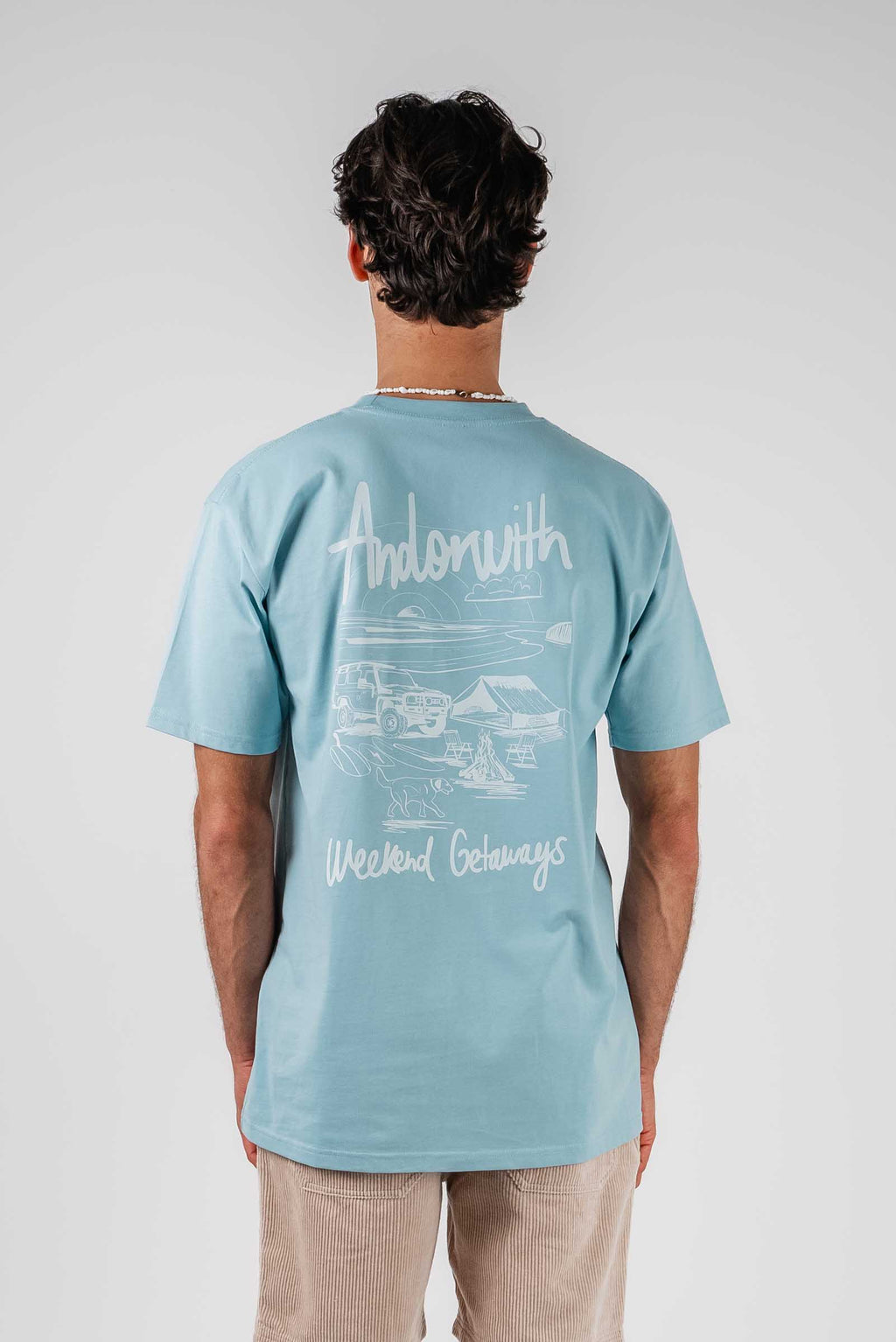 Weekend Getaways Tee Pale Blue