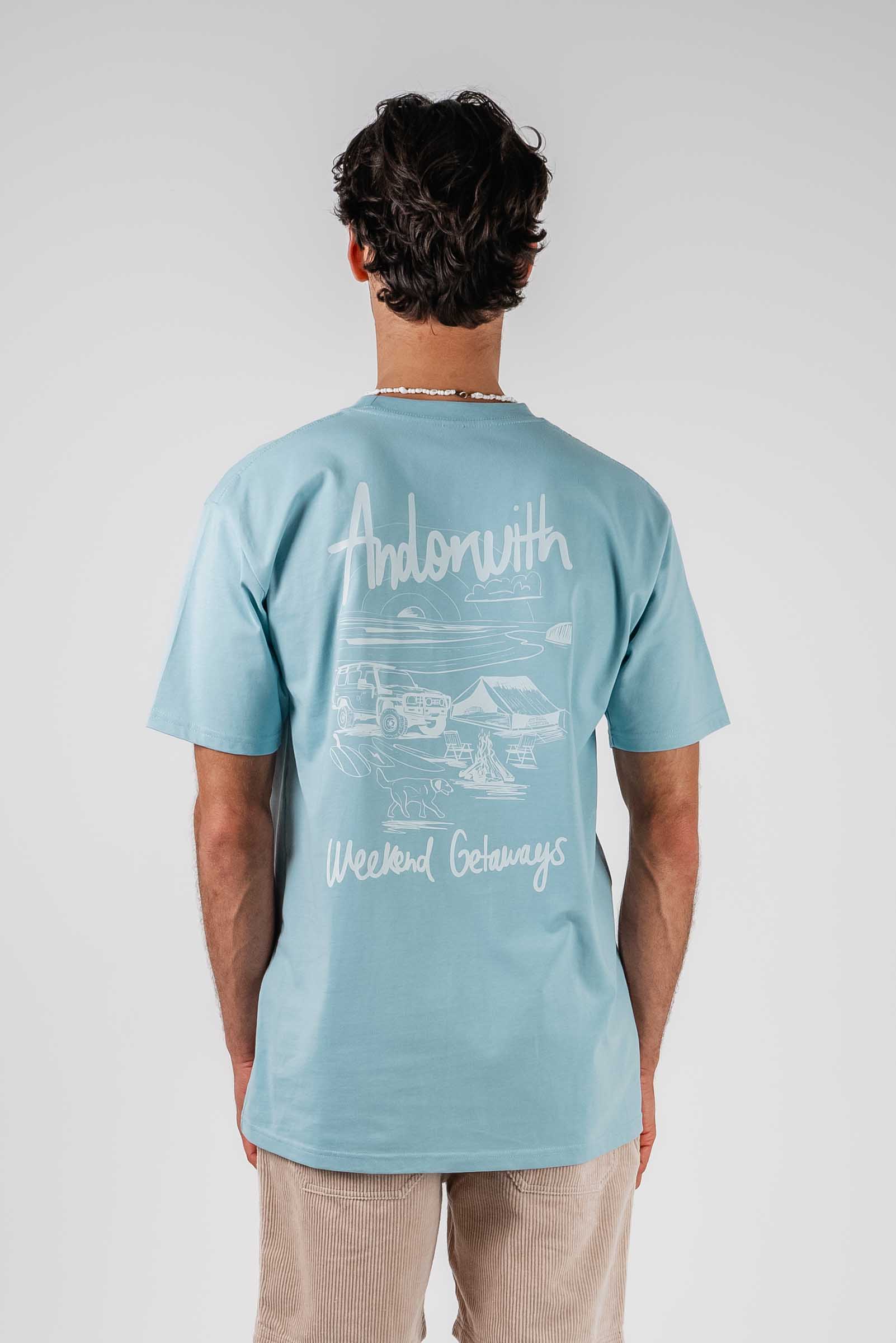Weekend Getaways Tee Pale Blue