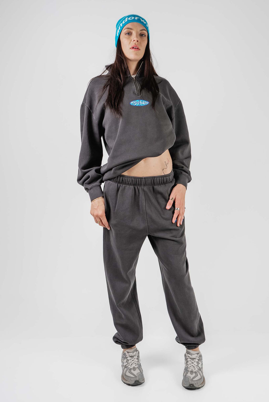 Shield 1/4 Zip Fleece Pullover Faded Black