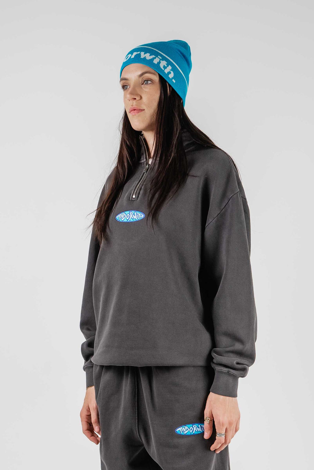 Shield 1/4 Zip Fleece Pullover Faded Black