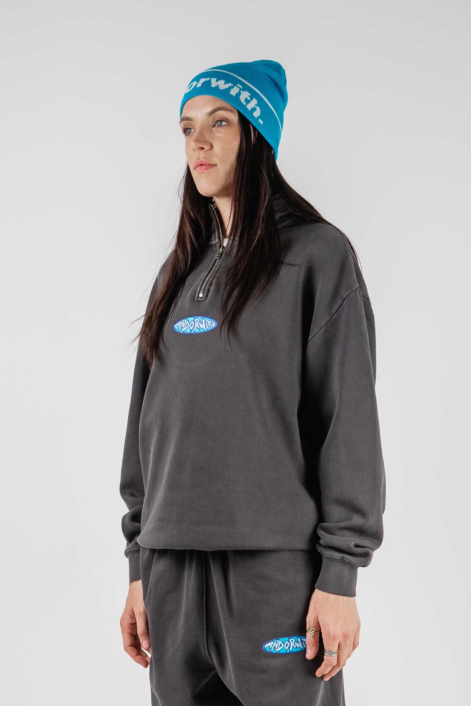 Shield 1/4 Zip Fleece Pullover Faded Black