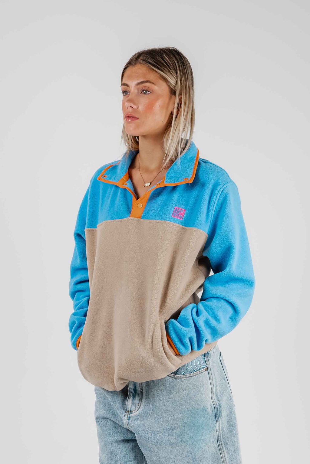 Campfire 1/4 Snap Polar Fleece Pullover Blue