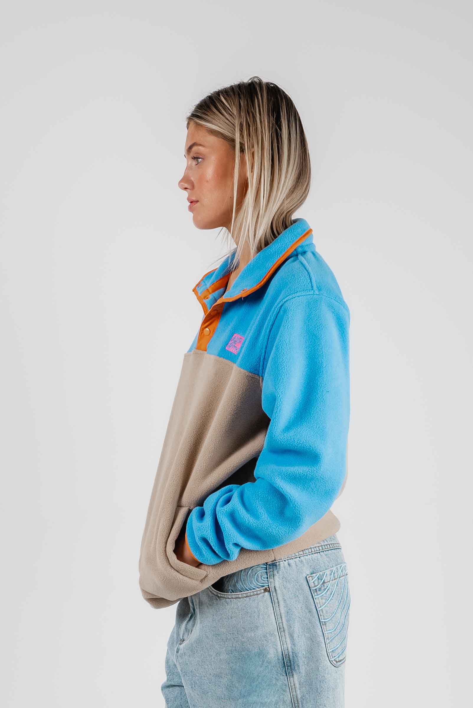 Campfire 1/4 Snap Polar Fleece Pullover Blue