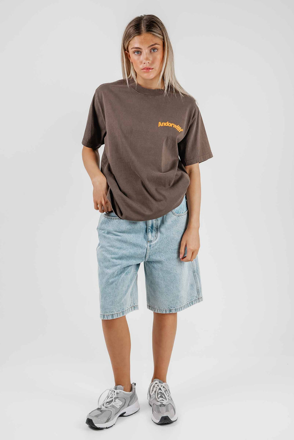 Swoop Oversized Tee Brown