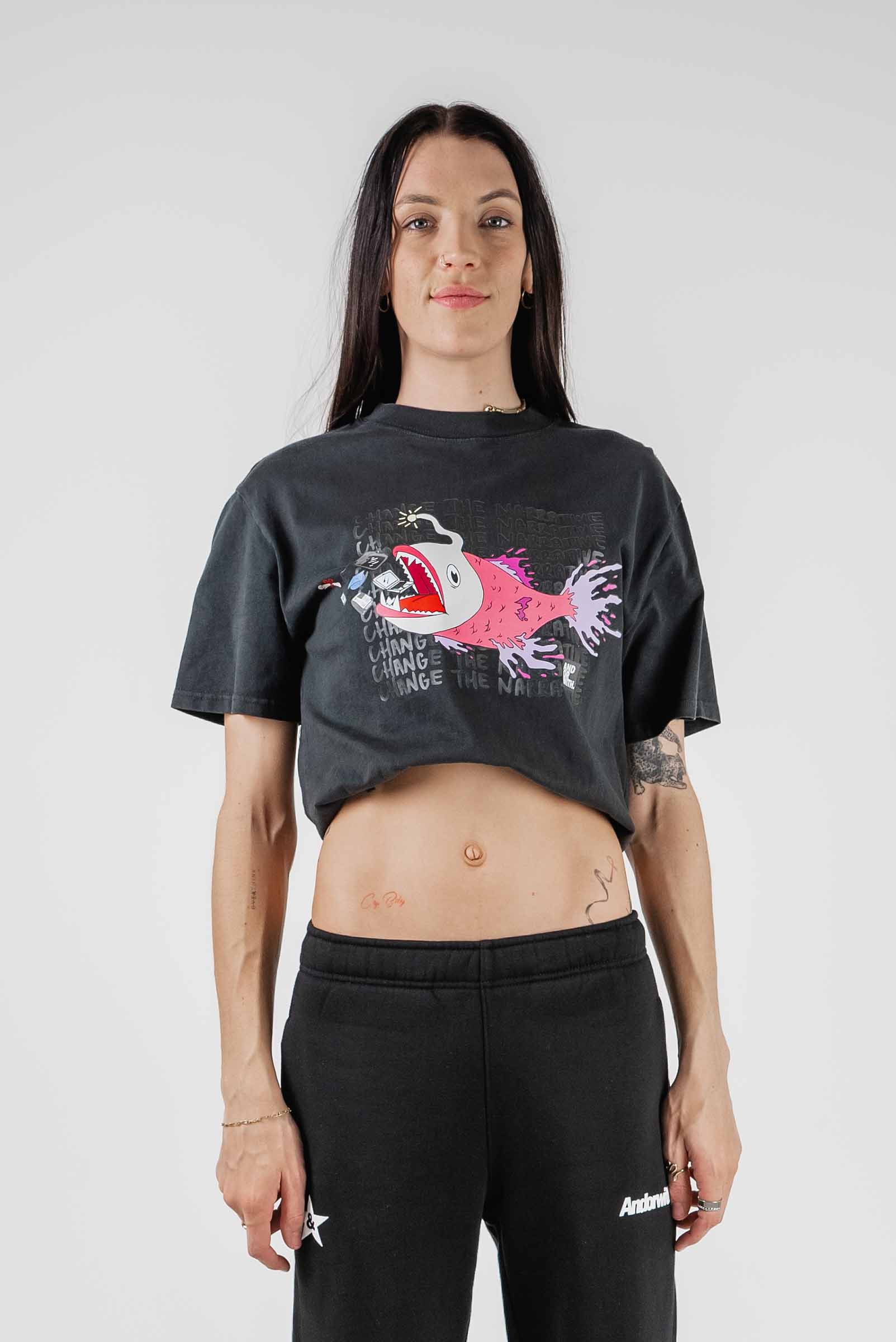 Change The Narrative Box Tee Black