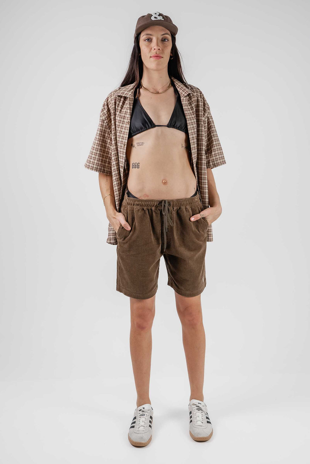 Beach Bum Corduroy Shorts Brown