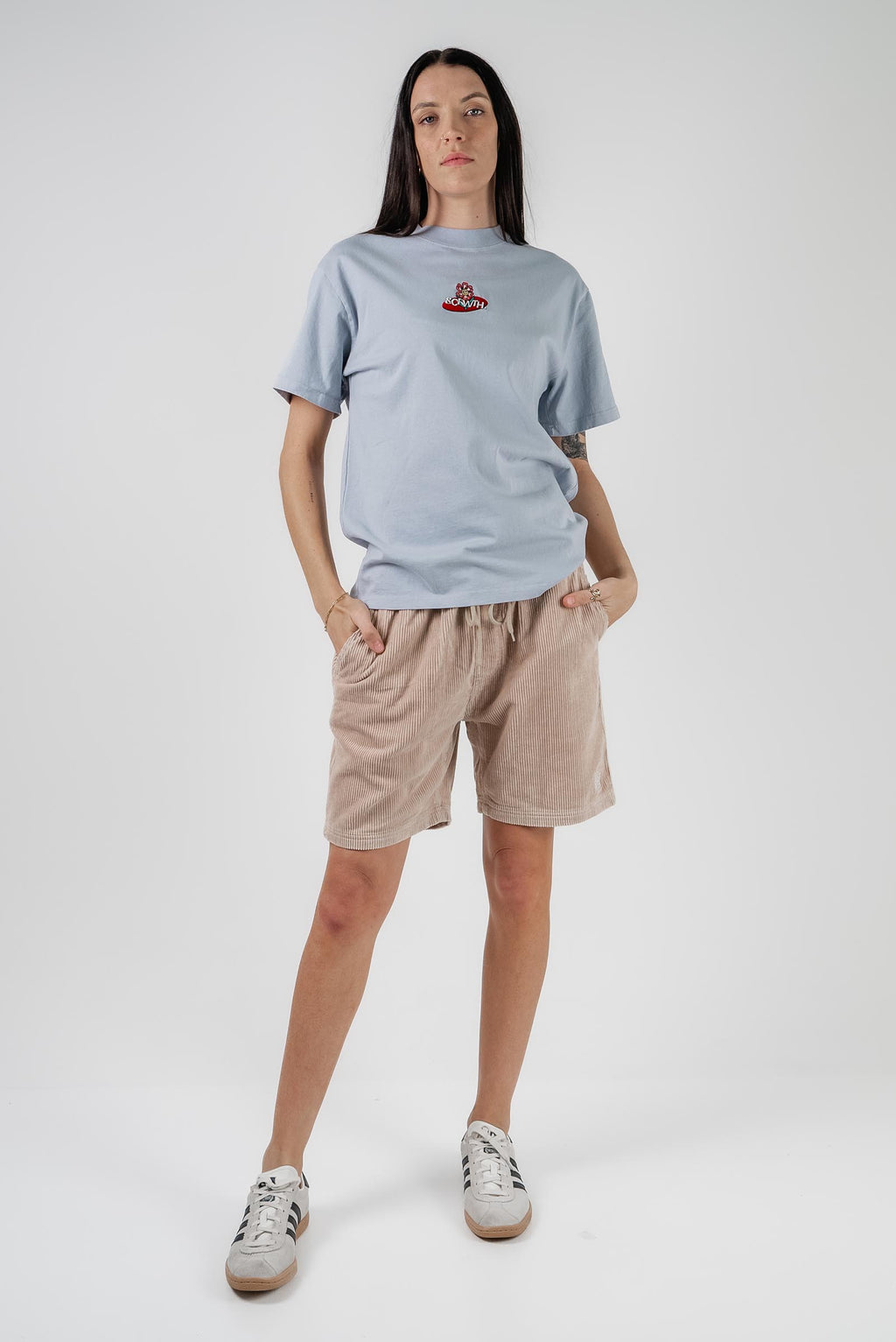 Trippy Flower Oversized Tee Light Blue