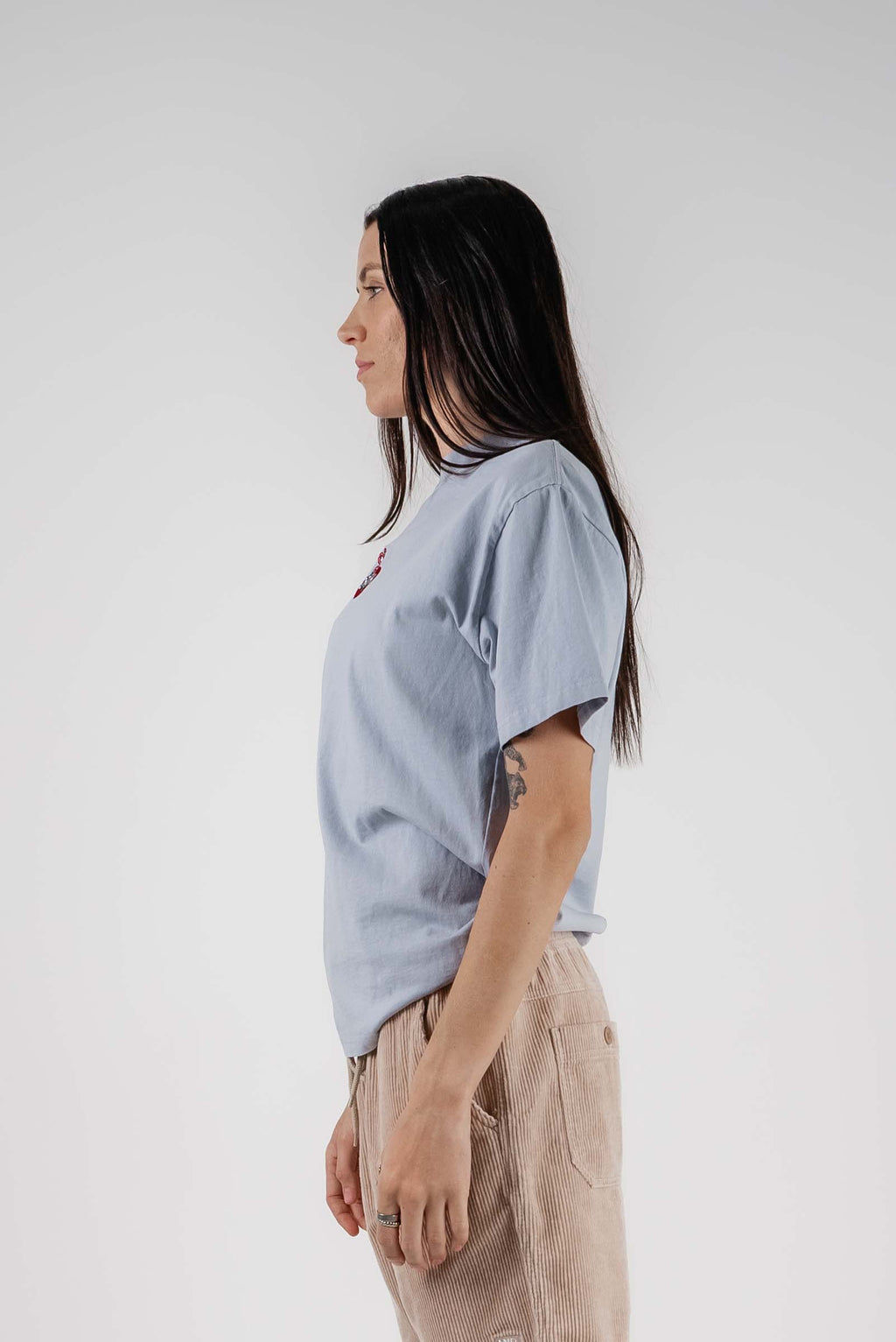 Trippy Flower Oversized Tee Light Blue