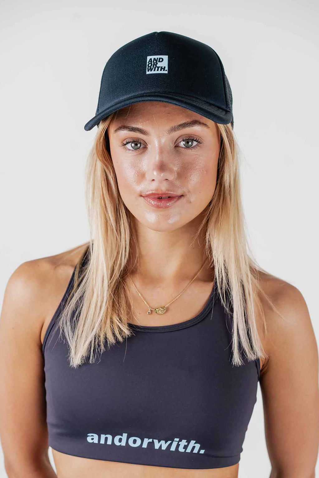 Logo Foam Trucker Hat Navy