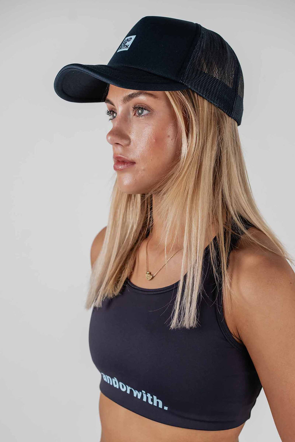 Logo Foam Trucker Hat Navy