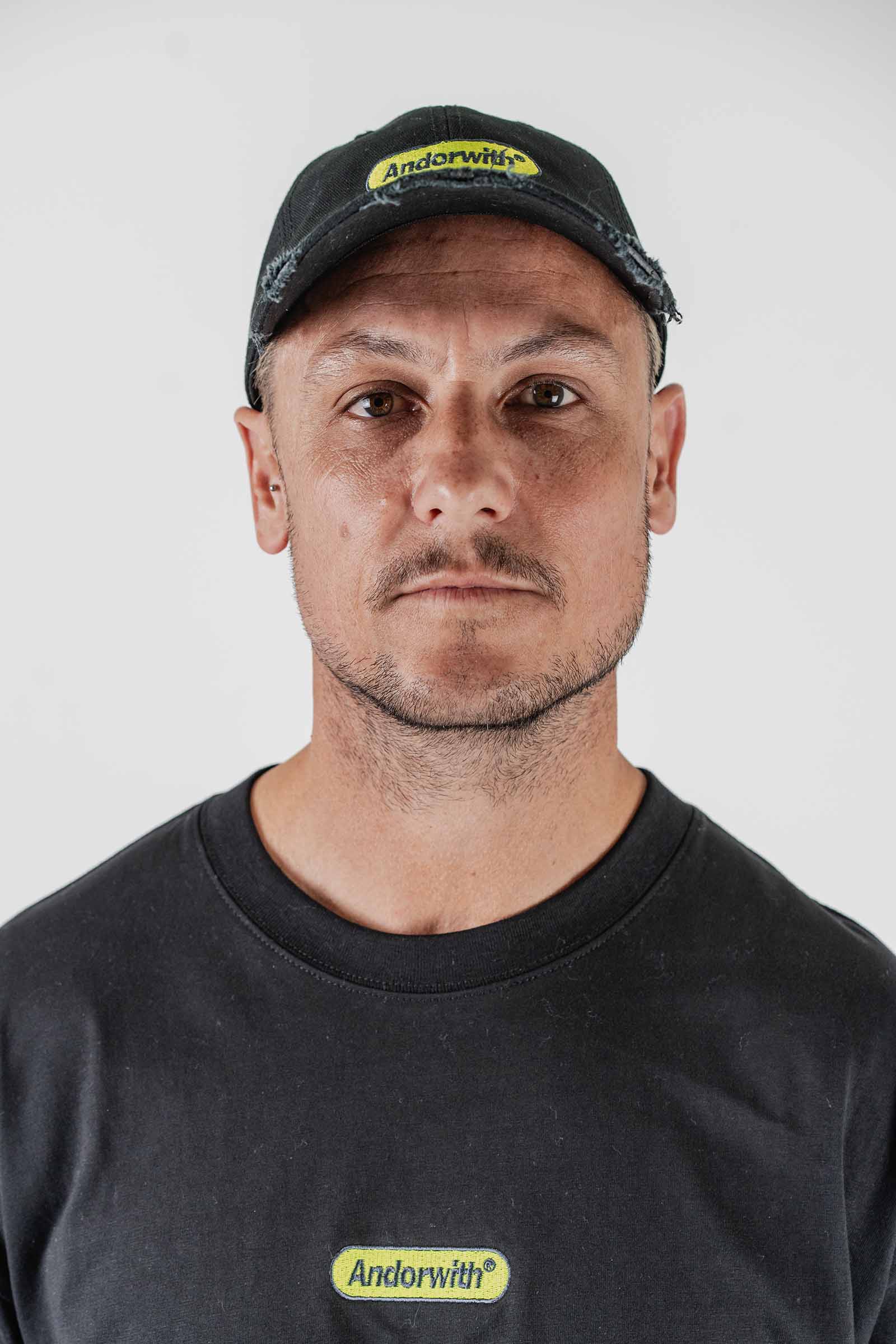 Green Pill Distressed Cap Black